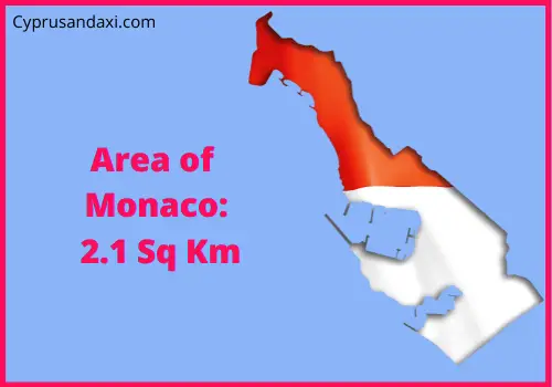 Area of Monaco compared to North Dakota