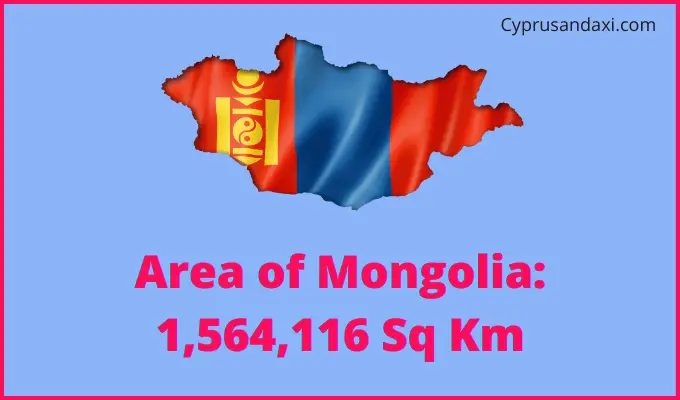 Area of Mongolia compared to Rhode Island