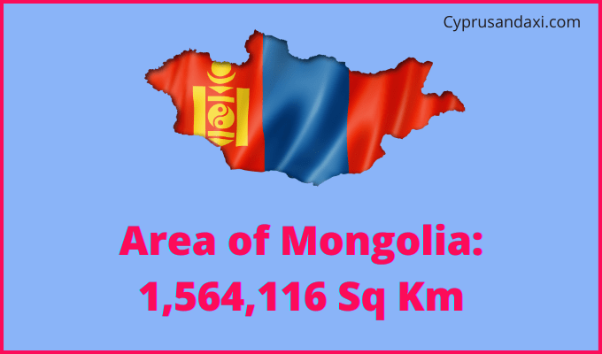 Area of Mongolia compared to South Dakota