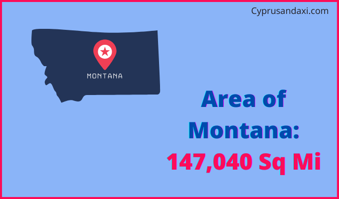 Area of Montana compared to Italy