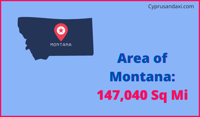 Area of Montana compared to Puerto Rico