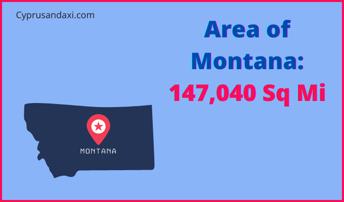 Area of Montana compared to Singapore