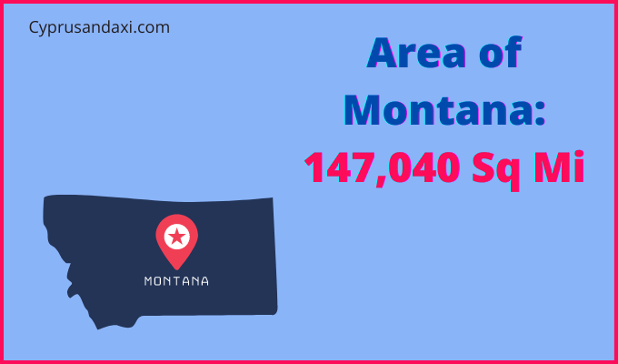 Area of Montana compared to Taiwan