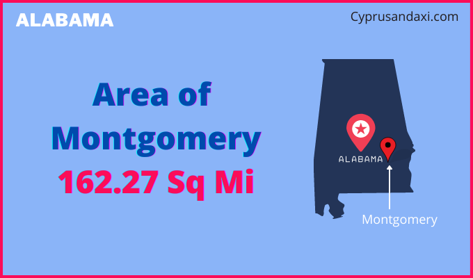 Area of Montgomery compared to Pierre
