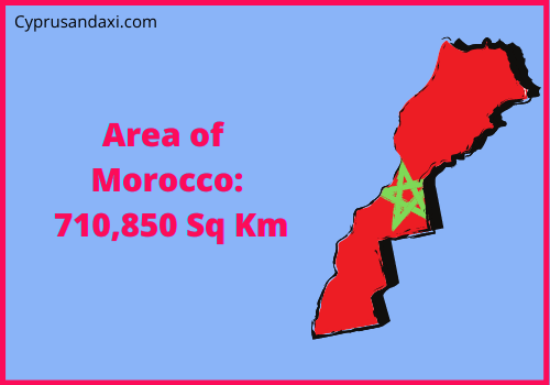 Area of Morocco compared to North Dakota