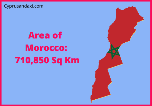 Area of Morocco compared to Rhode Island