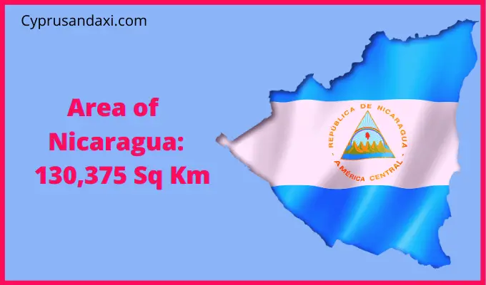 Area of NIcaragua compared to Vermont