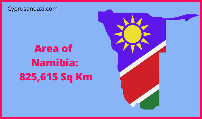 Area of Namibia compared to Nebraska