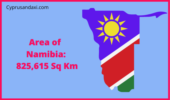 Area of Namibia compared to Nevada