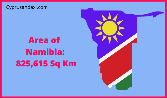 Area of Namibia compared to Ohio