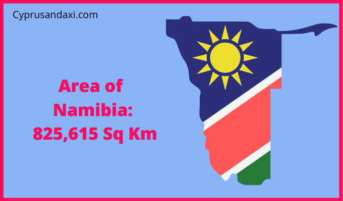 Area of Namibia compared to South Dakota