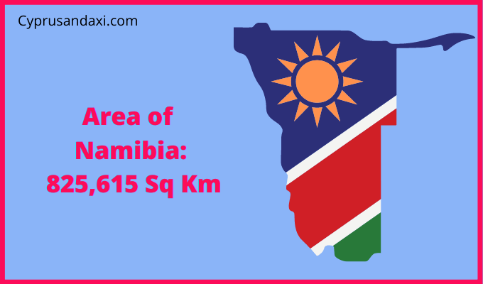 Area of Namibia compared to Washington