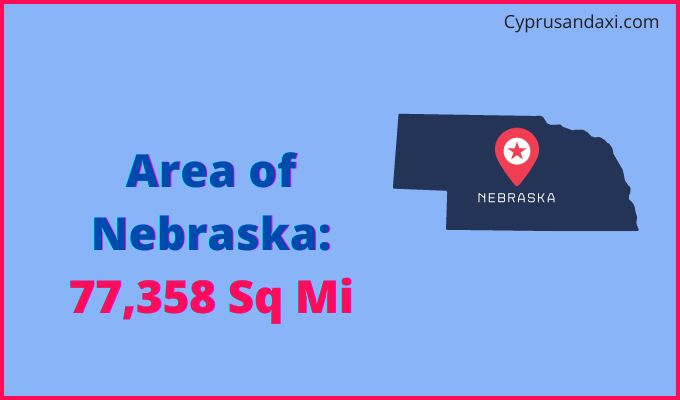 Area of Nebraska compared to Bangladesh