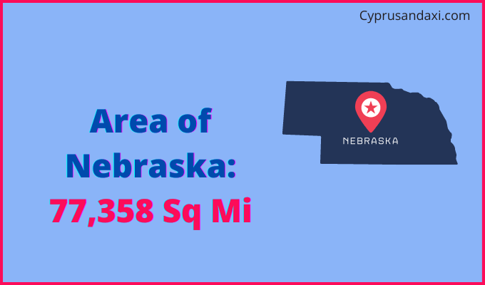 Area of Nebraska compared to Cuba