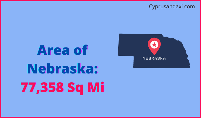 Area of Nebraska compared to Denmark