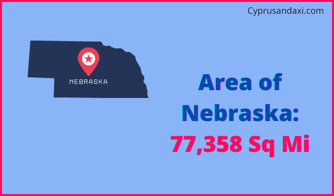 Area of Nebraska compared to Iceland