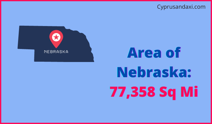 Area of Nebraska compared to Japan