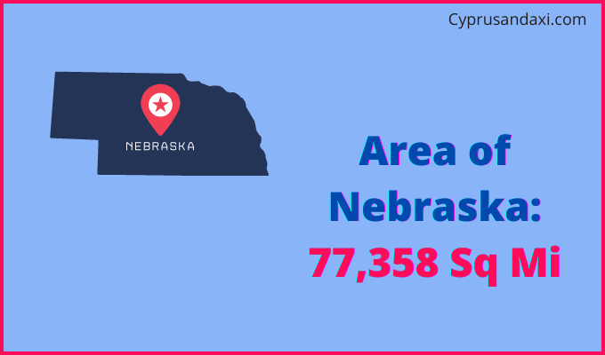 Area of Nebraska compared to Mexico