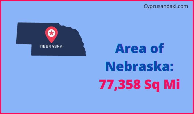 Area of Nebraska compared to Monaco