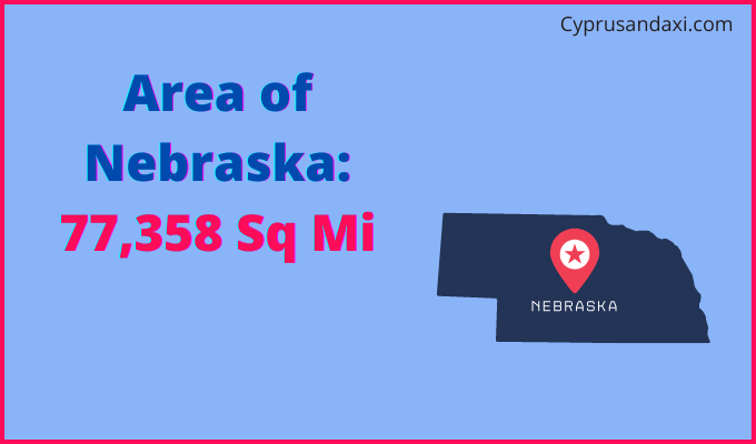 Area of Nebraska compared to South Africa