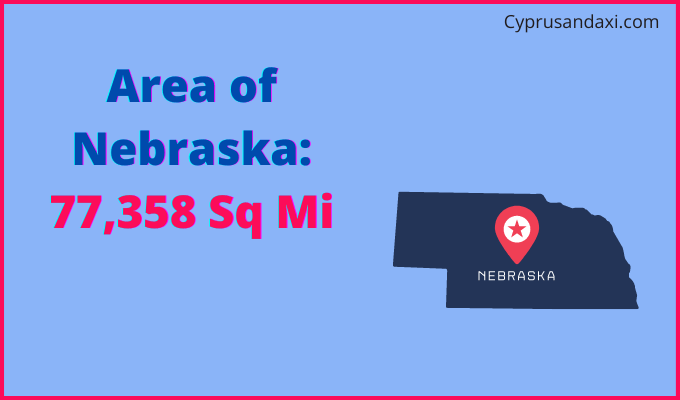 Area of Nebraska compared to Suriname
