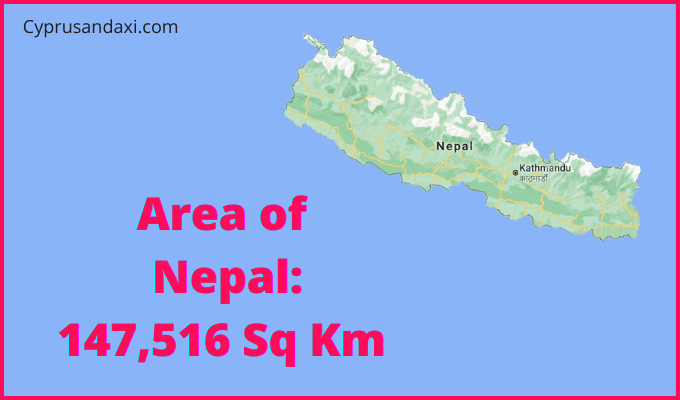 Area of Nepal compared to Maryland