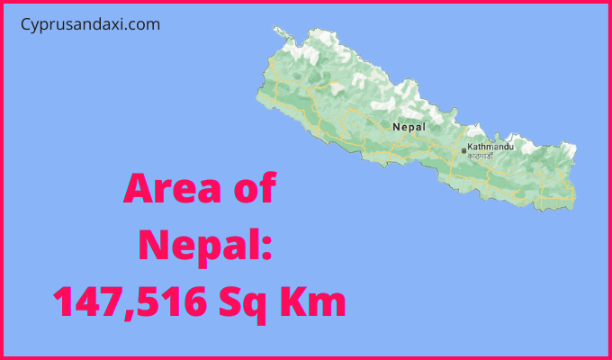 Area of Nepal compared to New York