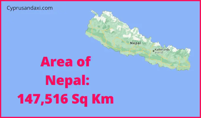 Area of Nepal compared to Oklahoma