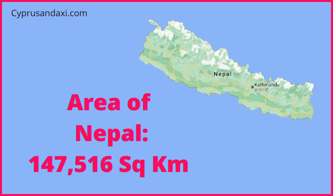 Area of Nepal compared to South Dakota