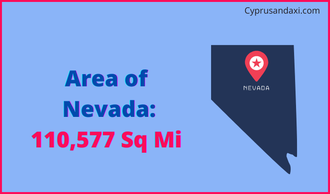 Area of Nevada compared to Belgium