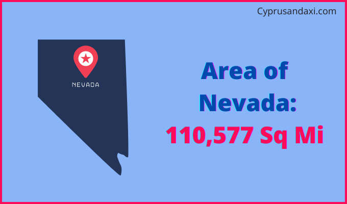 Area of Nevada compared to Jamaica
