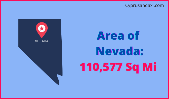 Area of Nevada compared to Lebanon