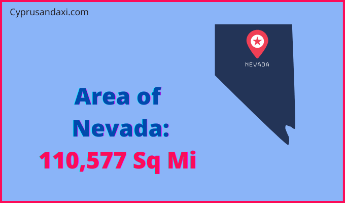 Area of Nevada compared to Sri Lanka