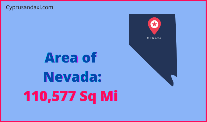 Area of Nevada compared to Tunisia