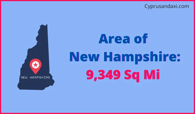 Area of New Hampshire compared to Iran