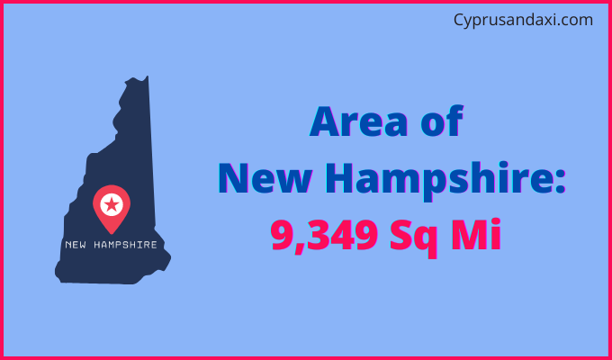 Area of New Hampshire compared to Iraq