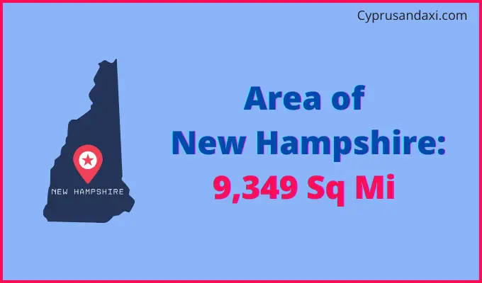 Area of New Hampshire compared to Moldova