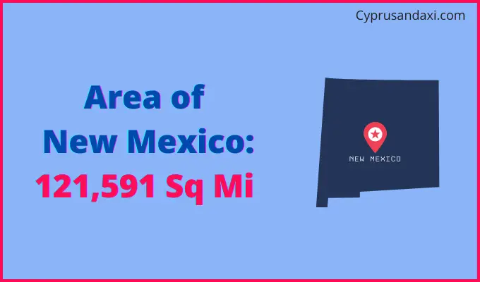 Area of New Mexico compared to Afghanistan