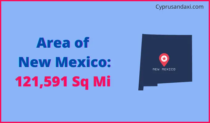 Area of New Mexico compared to Brunei