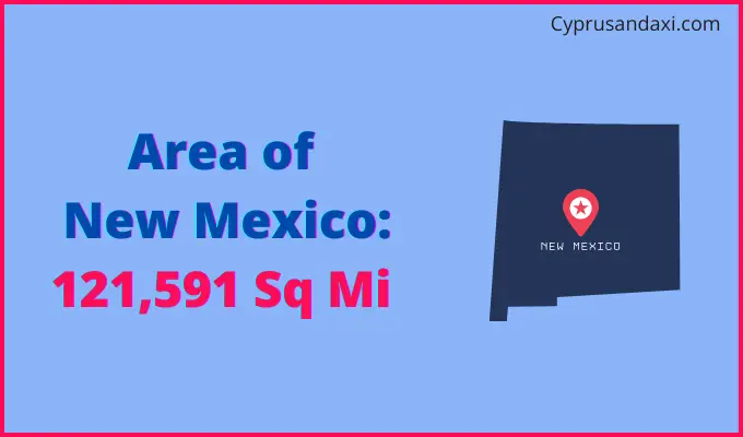 Area of New Mexico compared to Bulgaria