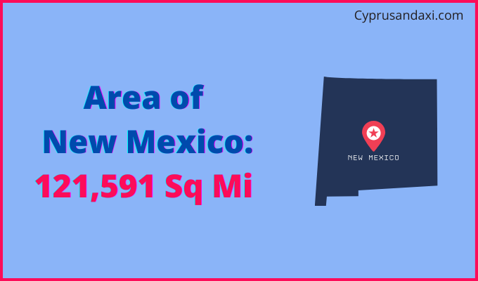 Area of New Mexico compared to Chile