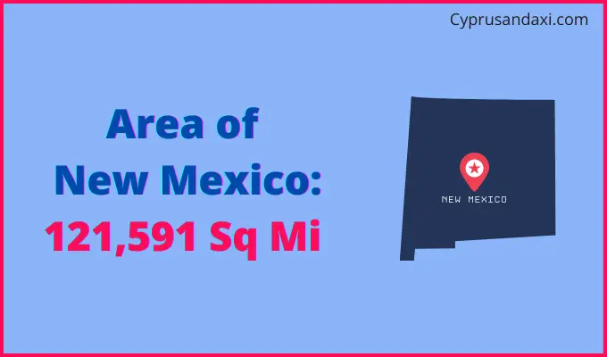 Area of New Mexico compared to China