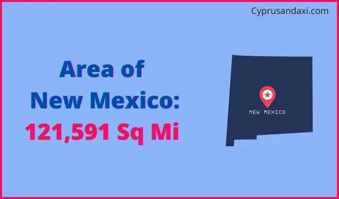 Area of New Mexico compared to Egypt