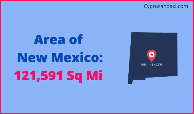 Area of New Mexico compared to El Salvador
