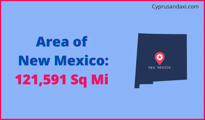 Area of New Mexico compared to Guyana
