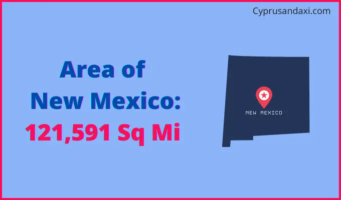 Area of New Mexico compared to Iceland