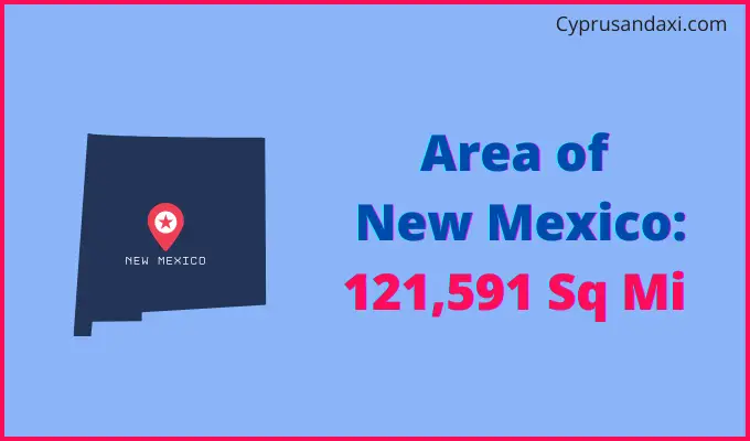 Area of New Mexico compared to Israel