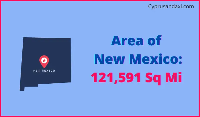 Area of New Mexico compared to Puerto Rico