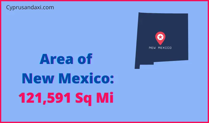 Area of New Mexico compared to Saudi Arabia