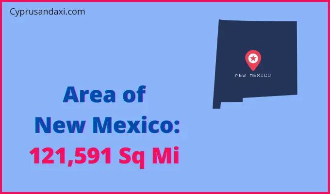 Area of New Mexico compared to Syria